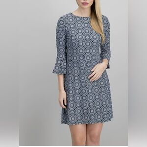 Tommy Hilfiger Printed Jersey Bell Sleeve  Dress size 14
